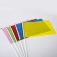 thumbnail image 2 of 50pcs Banderas cuadradas de mano Color sólido Mini bandera Suministros para fiestas Banderas de celebración de fiesta (Azul), 2 of 6
