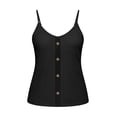 thumbnail image 6 of Womens Breathable Cami Tops Eyelet Lace V Neck Tank Tops Sleeveless Summer Vacation Casual Camisole Black S, 6 of 9