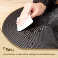 thumbnail image 6 of Mrehloy 15" Round Braided Placemats Set of 6, Black Woven Table Mats, Heat Resistant & Washable, Indoor Outdoor Kitchen Dining Decor, 6 of 10