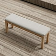 thumbnail image 6 of Heynemo Aluminium Bench with Waterproof Cushions, Light Wood Color, 6 of 6