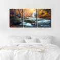 thumbnail image 4 of 3 Piece Canvas Wall Art Nature Glacier US Alaska Mountains Home Wall Art Colorful Flowers Forest Landscape Canvas Prints Scenery Artwork Contemporary Decor Ready to Hang, 48" Wx24" H, 4 of 5