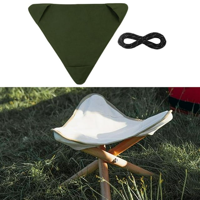 Siège Triangulaire Durable en Toile Stable Léger Vert
