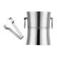 thumbnail image 3 of Cubo de hielo perfecl aislado con asa para bebidas de Metal barril de vino de hielo doble pared 3L Plata, 3 of 8