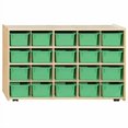thumbnail image 2 of wood designs contender mobile storage 20 compartment cubby with trays, 2 of 5