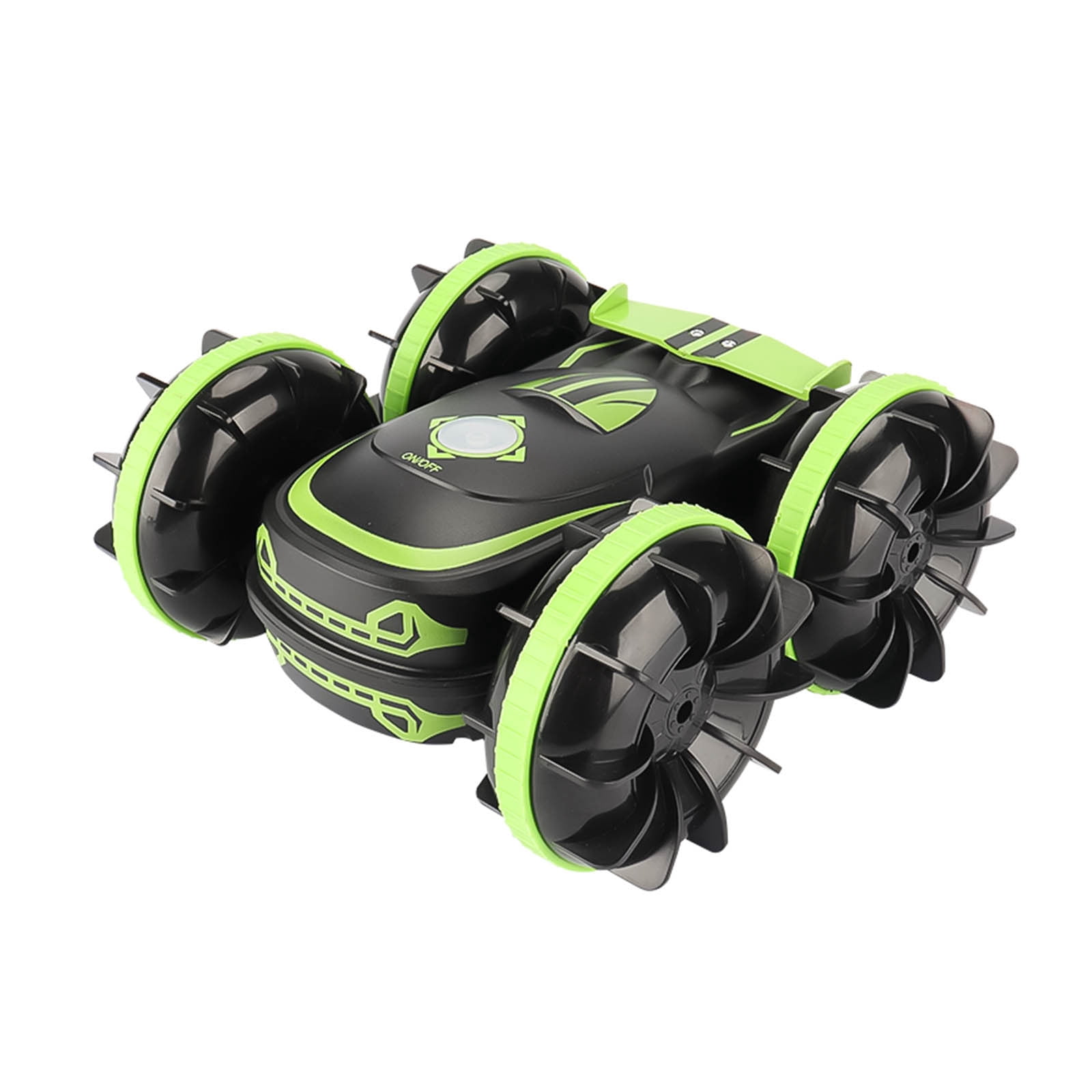 Green Green 4Wd Amphibious Remote Control Stunt Car 2.4Ghz With 360 Degree Rotation For Water And Land