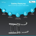 thumbnail image 4 of MARINE CITY Stainless Steel Anti-Slip 2 Step Folding Telescoping Dock Ladder - Ideal for Marines, Boats, Yachts, Swimming Pools, 4 of 7