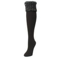 thumbnail image 2 of MeMoi Women's Ribbed Braided Cuffed Plush Knee-High Socks - Womens - Female, 2 of 3