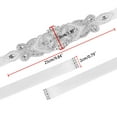 thumbnail image 4 of INSPIRE CHIC Women's Rhinestone Bead Decor Satin Ribbon Wedding Belt White 274 x 5cm/107 7/8 x 2 inches(L*W), 4 of 7