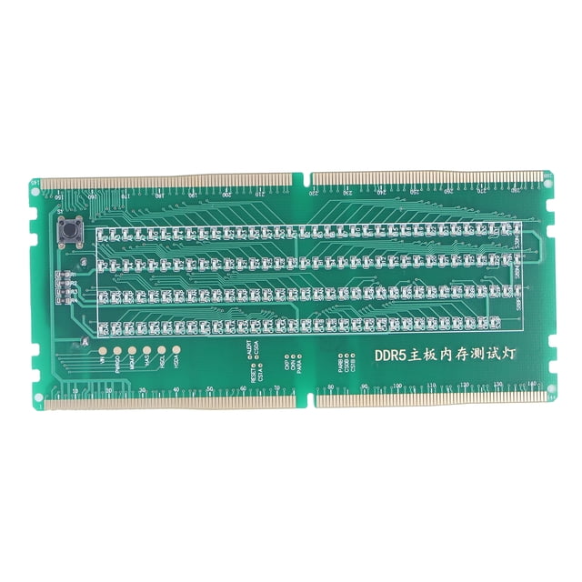 DDR5 Desktop Mainboard Test Card Memory Slot Tester Board with LED Light for Maintenance