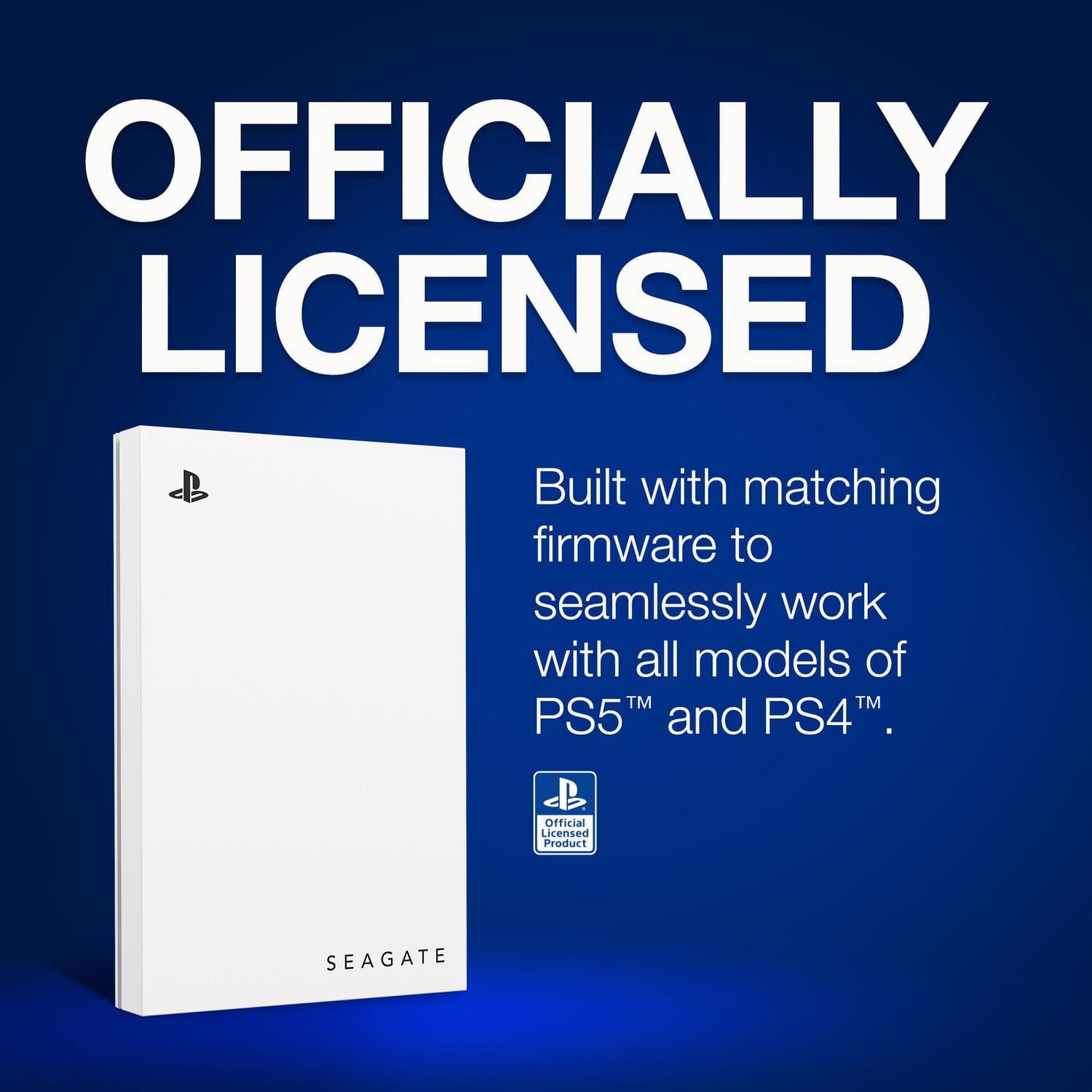 Seagate Game Drive for PS5 2 TB External HDD - USB 3.0, Officially Licensed, Blue LED (STLV2000302), Seagate 2TB Game Drive