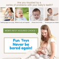thumbnail image 4 of Boho Rainbow Wood Beads- Baby Teething Toys Wood Toys Wooden Teether Ring Natural Crochet Bead Chew Toy-(beige), 4 of 5