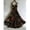 Black-XXXL, variant on Black Floral And Butterfly Print Slip Dress A-Line Maxi Dress For Women