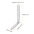 thumbnail image 2 of Adjustable Corner Code, 4 Pack 120x165mm - Stainless Steel 90-degree L-Shape Corner Brace, for Fixed (Silver), 2 of 5