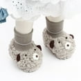 thumbnail image 4 of Tisuna Infant Unisex Baby Walking Shoes Bear Print Soft Slip Easy On Sneakers Fashion Cute Winter Kids Sock Booties Grey Size 0-6 Months, 4 of 7