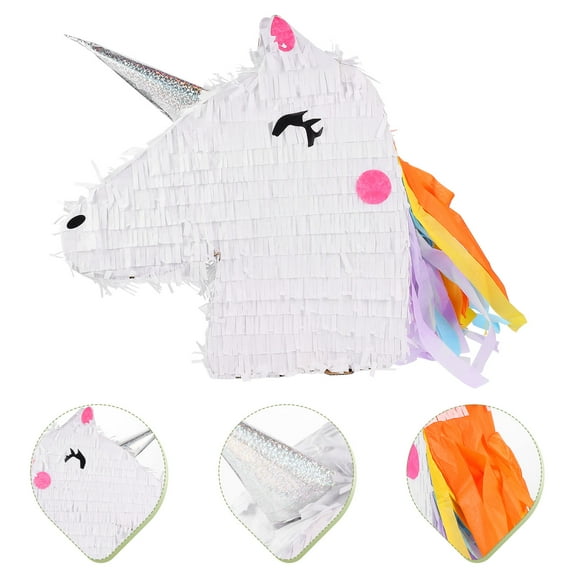 GAXIRE 1Pc Unicorn Design Pinata Funny Children's Pinata Filler Creative Pinata (White)
