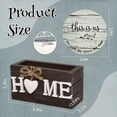 thumbnail image 2 of Style-Carry 6 Pack Wood Coasters with Holder, Rustic Farmhouse Drink Coasters for Coffee Table & Kitchen, Tabletop Protection, Housewarming Gifts, 2 of 7