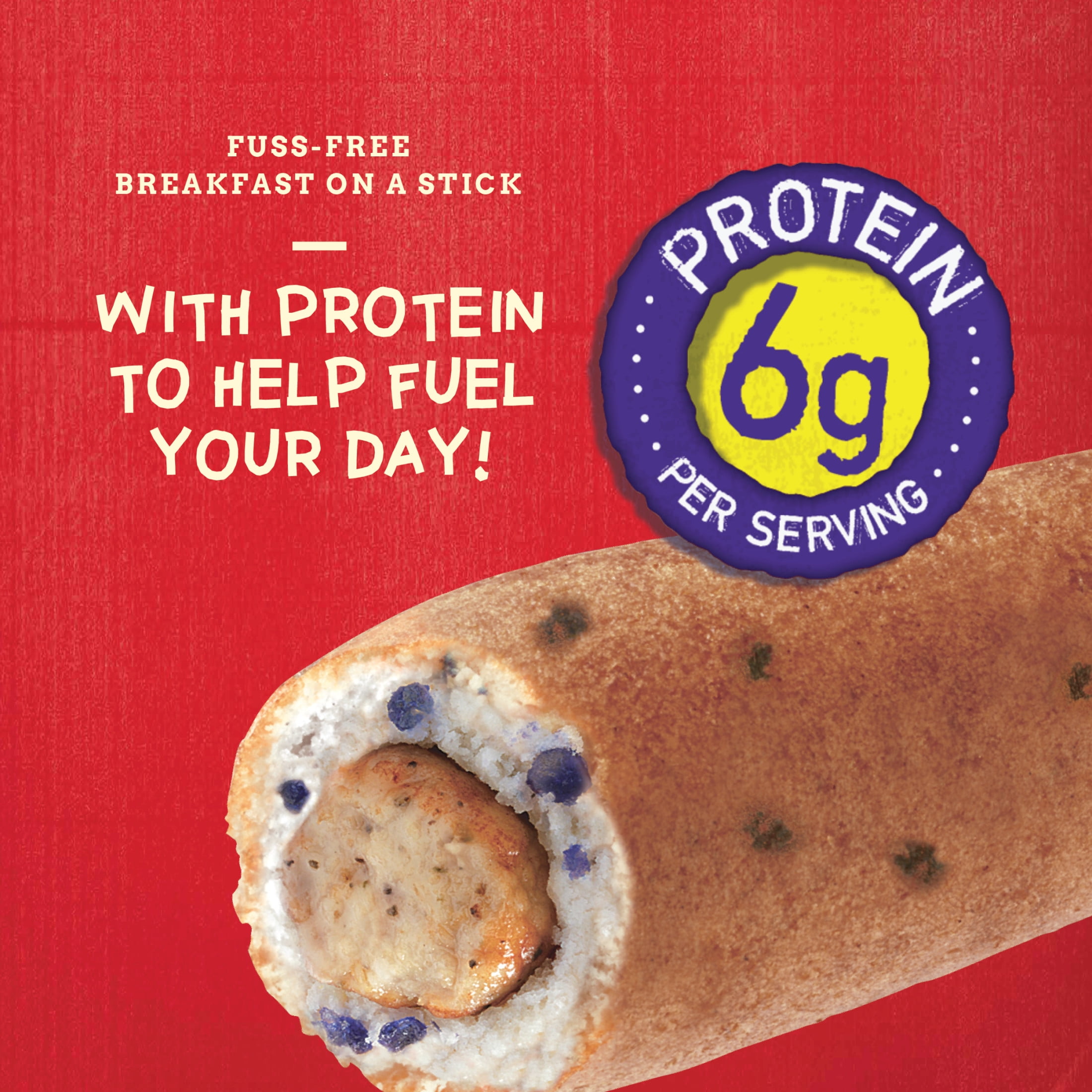 Jimmy Dean Blueberry Pancakes & Sausage on a Stick, 30 oz, 12 Count (Frozen)