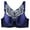 Navy, variant on Women's Front Closure Bra Wirefree Back Lace Butterfly Seamless Elegent Smooth Padded Brassiere