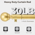 thumbnail image 3 of Curtain Rods for Windows 144 to 168, 1 Inch Adjustable Heavy Duty Gold Curtain Rod, Outdoor Indoor Room Divider Modern Drapery Pole, 144-168", 3 of 7
