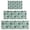 Green, variant on Green - Based Black and White Geometric Feather Pattern Kitchen Rugs Sets Of 3,Kitchen Runner Rugs Non Skid Washable,Decorative Kitchen Floor Mats for Kitchen,Sink,Laundry,17"x30" 17"x47" 17"x59"