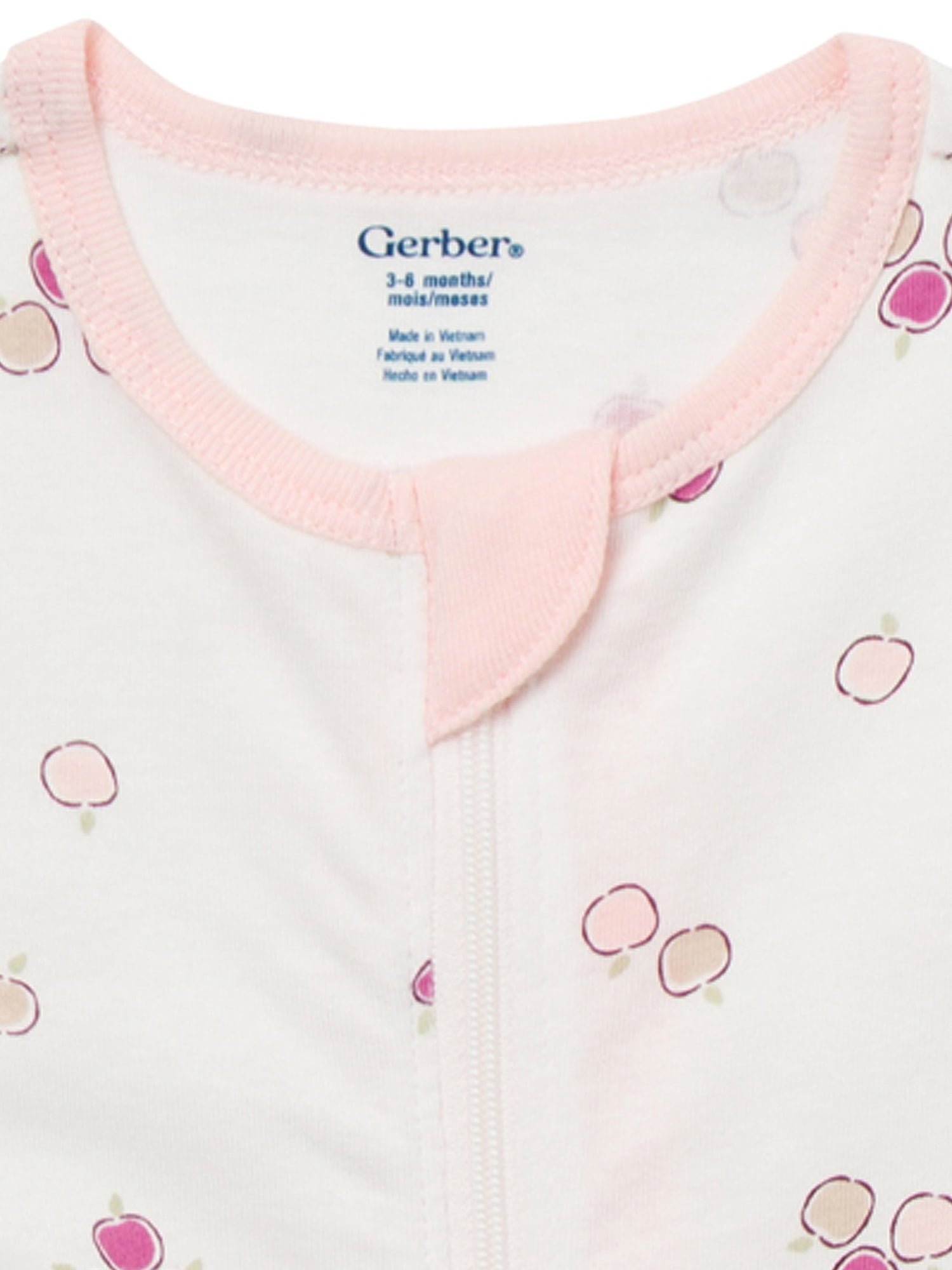 Gerber Baby Neutral Sleep N´ Play 2-Way Zipper Footed Pajamas, 4-Pack, Sizes, Newborn - 6/9 Months