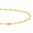 thumbnail image 4 of JewelStop 14k Solid Yellow Gold 2.1 mm Singapore Chain Anklet, lobster Claw Clasp-10 Inches, 1.8gr., 4 of 6