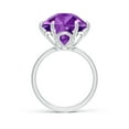 thumbnail image 2 of ANGARA Natural Hexagonal Fancy-Cut 10 ct Amethyst Solitaire Ring in 14K White Gold for Women (Size-12mm) | February Birthstone, Birthday, Anniversary, Jewelry Gift for Women | Natural Amethyst Ring, 2 of 9