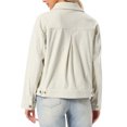 thumbnail image 3 of INSPIRE CHIC Corduroy Jacket for Women Casual Long Sleeve Fall Outerwear Button Down Shacket Jackets S Apricot, 3 of 6