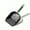 New Black - Round Holes, variant on CrazyMall Non-Slip Stainless Steel Cat Litter Scoop with Solid Wood Handle, Silver Long Strip