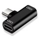 thumbnail image 1 of 3 Ports Double TypeC Adapter TypeC Male To Dual TypeC Female For Smartphones Headphone Adapter Black, 1 of 5
