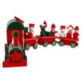 thumbnail image 3 of Red Wood Christmas Train with People, Bear and Snowmen Riders Figurine 8 Inch, 3 of 8