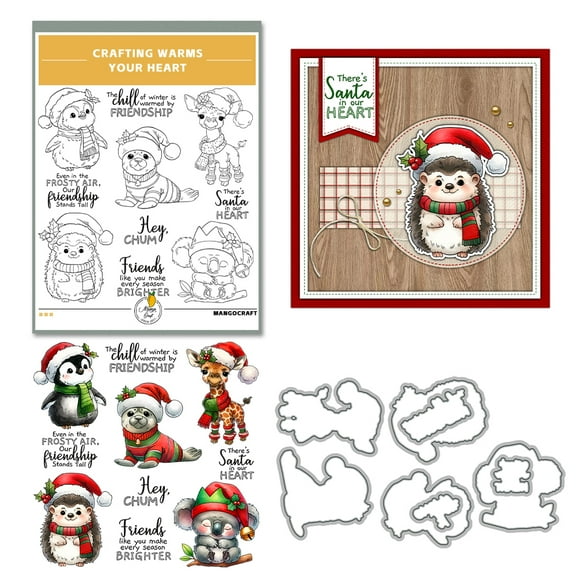 Rxuiael Stamps and Cutting Dies Sets for 2025-2026 Stamps Dies Card Crafting for Card Making