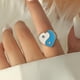 thumbnail image 5 of Trendy Heart Rings Tema de para Mujeres, Niñas, Todos Los Días, Y Azul+Trendy Heart Rings Tema de para Mujeres, Niñ Fernando Anillos de corazón de amor, 5 of 8