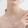thumbnail image 7 of Taioiat Double Birthstone Necklaces for Women 18K Gold Plated Birthstone Rose Flower Jewelry Anniversary Valentines Day Mother's Day Birthday Gifts for Her Wife Girlfriend Mom, 7 of 7