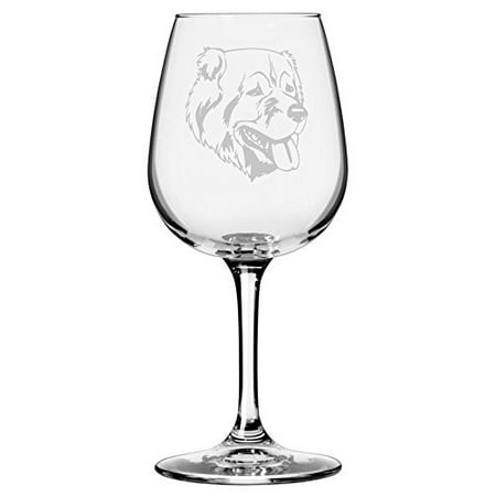 

Georgian Shepherd Dog Themed Etched 12.75oz Libbey Wine Glass