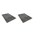 thumbnail image 1 of Alfombrilla de baño Injueey antideslizante impermeable gris oscuro 2Conjunto, 1 of 6