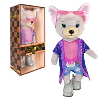 Woof & Co 15-inch Fashion Doll – Skyler The Poseable Plush French Bulldog with Removable Outfit & Accessories, Children Ages 3