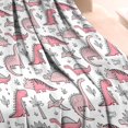 thumbnail image 3 of Pink Dinosaurs Palms Bones Pattern Blanket,Comfortable Soft Lamb Wool Throw Blanket,All Season,Warm Lightweight Blankets for Sofa Bed Couch Living Room Chair,30"x40", 3 of 4
