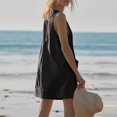 thumbnail image 5 of GILIGEGE Women's Summer Sleeveless Romper Casaul Beach Vacation Loose Shorts Jumpsuit Overalls Outfits 2025 with Pocket Linen Overalls for Women Fashionable Cotton and Linen Pocket Jumpsuit Shorts, 5 of 7
