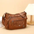 thumbnail image 2 of Bolso de mujer de mediana edad, nuevo bolso de hombro de moda estilo retro, bolso de madre de cuero suave, bolso de compras informal, bolso de mensajero ligero, 2 of 5