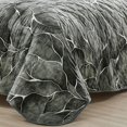 Abstract Dark Grey Bedspread with 2 Pillow Shams Full/Queen Size, 3