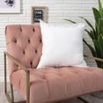thumbnail image 4 of 20" X 20" White Cotton Zippered Down Pillow With Fringe, 4 of 10
