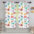 thumbnail image 5 of Blackout Kids Curtains,Colorful Dinosaurs Silhouettes Pattern Childrens Insulated Curtains Set Of 2,Bedroom Essentials,Toddler Room Decor 42"x63", 5 of 5
