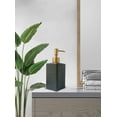 thumbnail image 3 of ABCISI Soap Dispenser, Black Square Lotion Dispenser with Gold Pump Head, Refillable Countertop Ceramic Hand Soap Dispenser with Simple and elegant design for Kitchen 350ml(Black Square Bottle), 3 of 12