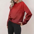 thumbnail image 2 of ManxiVoo Women's Oversized Pocket Zipper Hooded Jacket Long Sleeve Track Style Casual Top M Size Red, 2 of 9
