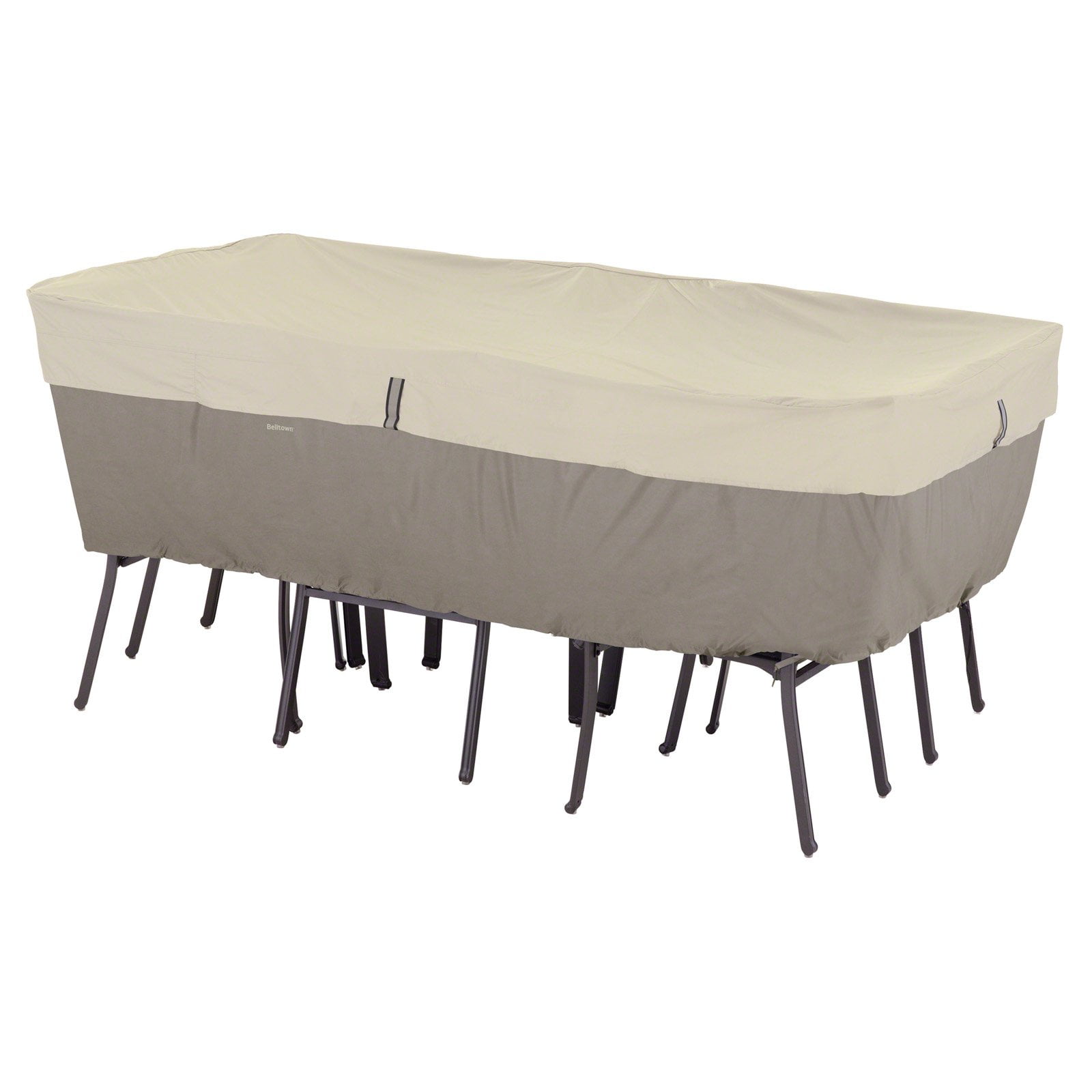Classic Accessories Belltown Rectangular Oval Table And Chair Patio Classic Accessories Belltown Rectangular Oval Table And Chair Patio Furniture Storage Cover Large Sidewalk Grey Com