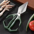 thumbnail image 2 of Bxaolu Multifunctional Heavy-Duty Kitchen Shears, 2025 New Kitchen Scissors for Food with Ergonomic Handle, Poultry Shears Food Scissors for Chicken Meat Seafood Bone Cutting (Green), 2 of 9