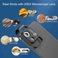 thumbnail image 5 of 5X Accesorio de Microscopio para TeléFono Celular 200X con Microscopio de Ventana, Mini Microscopio Digital PortáTil con Luz LED / Clip Universal, 5 of 5