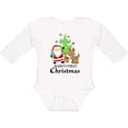thumbnail image 3 of Inktastic Baby's 1st Christmas with Santa Reindeer and Tree Boys or Girls Long Sleeve Baby Bodysuit, 3 of 5