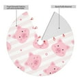 thumbnail image 4 of Kll 36" Christmas Tree Skirt Cartoon Pig Xmas Tree Skirts Mat For New Year Xmas Holiday Party Indoor Outdoor Home Decoration, 4 of 9